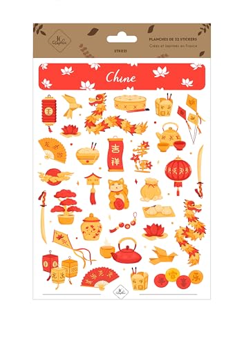 Planche de stickers - Autocollant scrapbooking (Chine)