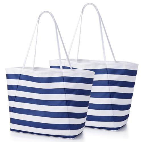 Image of KALIDI Beach Tote Bag Women Large Waterproof Sandproof Shoulder Handbag Packable Grocery Bag Hobo Purse for Picnic Vacation
