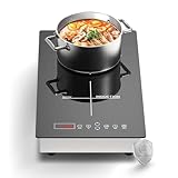 Borrallio Double Induction Cooktop, 1900W Portable 2 Burner Electric Cooktop with 8 Power Levels, 180-Min Timer, Child Lock, Built-in or Countertop Use, Ideal for Dorm, RV, Small Kitchen