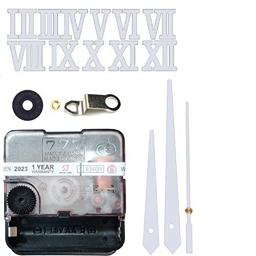 Image of 12 Pcs Arabic Mirrored Acrylic Numerals Movement Machine 22mm for Wood Resin Marble Clock Fancy Needles Pack 1 (White D0)