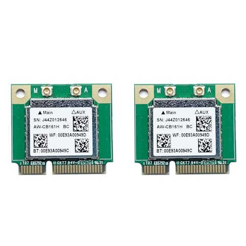 Hndhbfgrt 2X Dual Band Realtek RTL8821 AW-CB161H Tarjeta WiFi WLAN Bluetooth 4.0 Combo Inalámbrico Medio Mini Adaptador PCI-e 433Mbps 802.11Ac