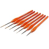 Detail Paint Brush Set, Artist Paint Brushes Painting for Art Painting, Watercolor, Oil, Miniatures, Acrylic - Triangular Wooden Handle - 7 Sizes