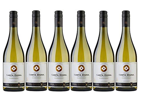 Miguel Torres Chile Santa Digna Chardonnay, Vino Blanco - 6 botellas de 75 cl, Total: 4500 ml Cover