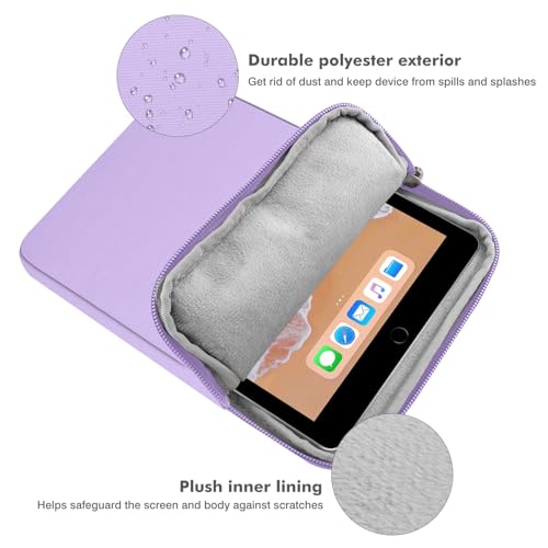 Image of MoKo 9-11 Inch Tablet Sleeve Bag Carrying Case Fits New 11inch iPad Air M4, iPad A16 2025, iPad Pro 11 M4, Air 5 /4 /3, iPad 10 /9 /8th Gen, Tab S8 /S9 11 inch, Tablet Carrying Case, Lilac