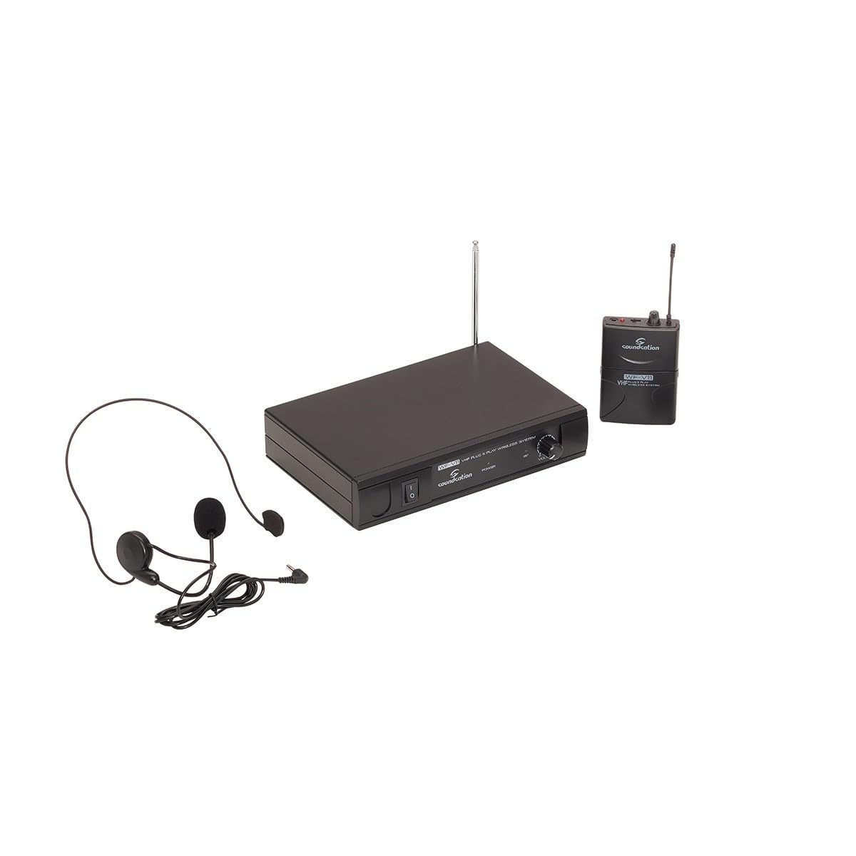Soundsation WF-V11 Sistema Microfono Wireless VHF, Archetto Cardioide Dinamico, 205.75 MHz, 30m Portata