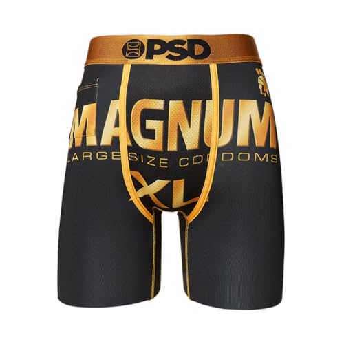 PSD Men's Magnum Xl Boxer Briefs, Black, M