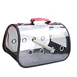 Mengyu Borsa da Trasporto per Pappagalli, Gabbia da Viaggio Leggera E Traspirante con Pesce Persico Borsa da Viaggio Portatile (Negro, 73 * 24 * 28cm)
