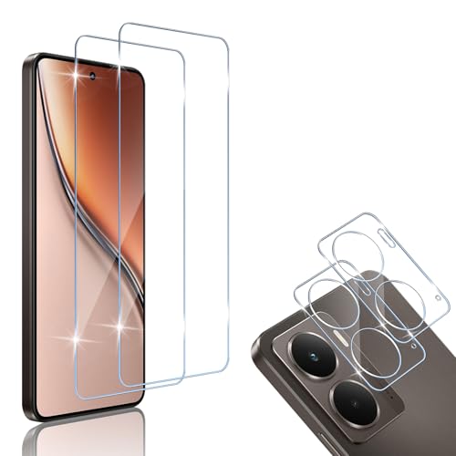 💎【9H Durezza Vetro Temperato】: Tempra di durezza 9H e tecnologia antiriflesso della pellicola protettiva in vetro temperato e pellicola fotocamera, che potrebbe proteggere efficacemente lo schermo del telefono fotocamera da zero e danni quotidiani.