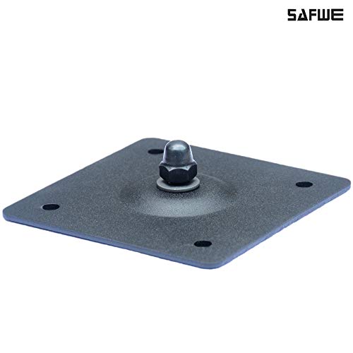 SAFWE® - ESM-04-2.1 Speaker Wall Mount Stand Bracket/Soundbar Wall Mount (100x100 mm) 4x4 inch 2 No's (Materiel : Steel/Color : Black) 7 41Z JLriK+L