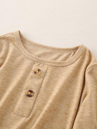 JOLYSHID 3 Pack Boys Long Sleeve Tee Soft Crewneck Basic Tops Henley Shirt Solid Colors Shirts 4-12Y4