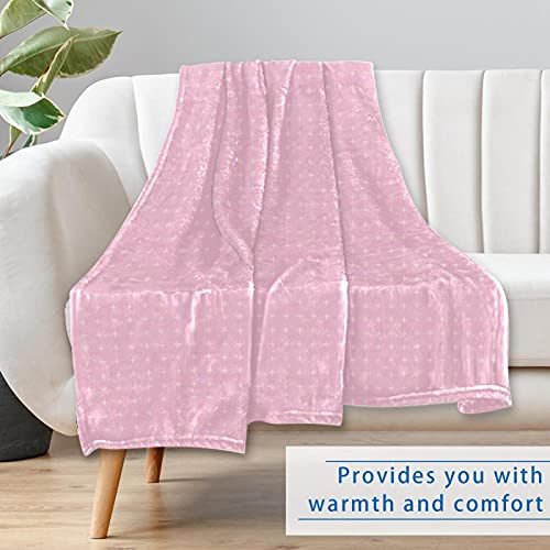 Couverture douce et chaude rose 150x100 cm : plaid thermique imprimé - 7