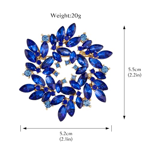 Image of Spiral Shape Rhinestone Brooch Pin for Women Statement Brooch