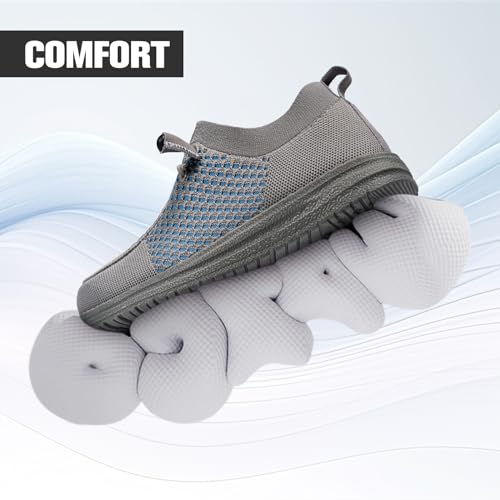 Image of LARNMERN Slip On Steel Toe Shoes Men Loafers Work Safety Tennis Sneakers | Lightweight, Comfortable, Walking, Wide, Hands Free, Lounging, House, Mechanic, Construction, Casual, Dress, Office, 0utdoor