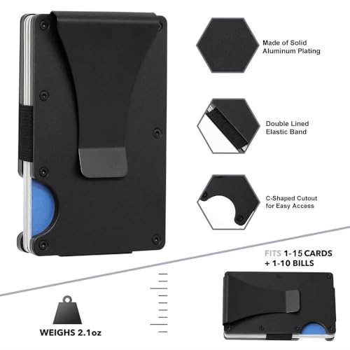 Generic Men's Wallet with Money Clip (Black Carbon Fiber)3