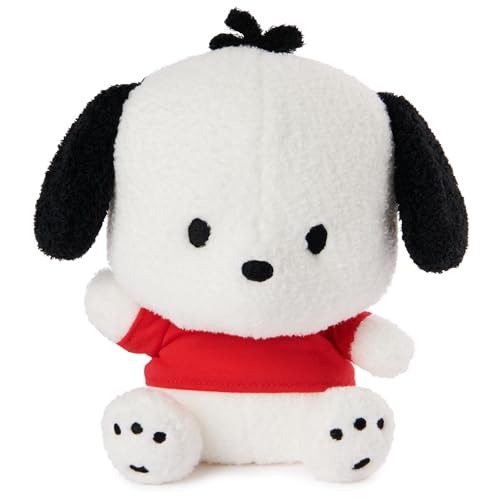 Image of GUND Sanrio Pochacco Plush, Puppy Stuffed Animal for Ages 1 and Up, White /Red, 6 inch