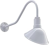 Vista 34 de Steel Lighting Co. Luz de Letrero de Tienda Venice para Pared de Acento de Restaurante Exterior Cúpula de 9 pulgadas Brazo Recto de 6 pulgadas