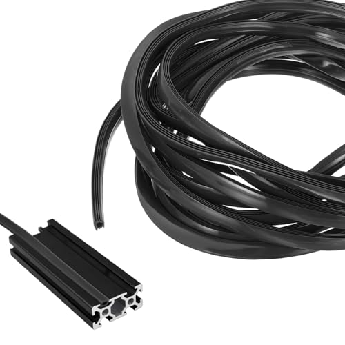 sourcing map 10m / 32.8ft Aluminum Extrusion T Slot Cover Flat Seal, Protection Dust Strip Bracket Insert for 10mm Slot 