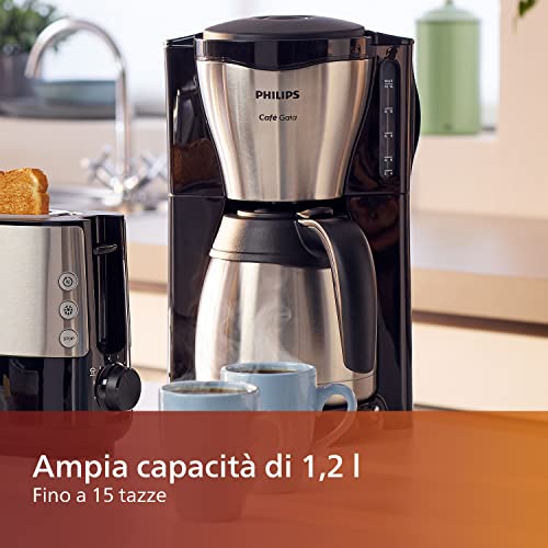 Philips Macchina Da Caffè Americano - Caraffa Termica Da 1.2 L, 15 Tazze, In Acciaio Inox, Argento/Nero (HD7546/20) - 6