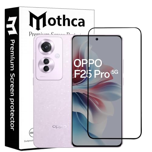 Image of Mothca Military-Grade Tempered Glass for Oppo F25 Pro /Reno 8 Pro /Poco X6 5G / Reno 8 Pro Plus with Edge to Edge Coverage - Case Friendly, Anti-Scratch & Bubble-Free Installation Kit