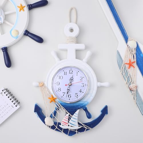 Reloj de Ancla de Barco para Decorar Paredes de Madera en Dormitorios 7