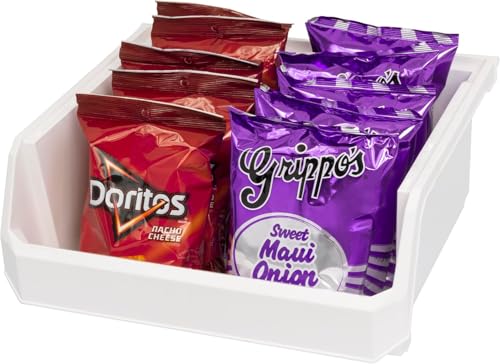 Image of ReadySpace Plastic Containers for Organizing and Storage Bins for Closet, Kitchen, Office, Garage or Pantry Organization, Stackable Bins, Extra Large (14.8 inch x 16.5 inch x 7 inch), 4-Pack, White