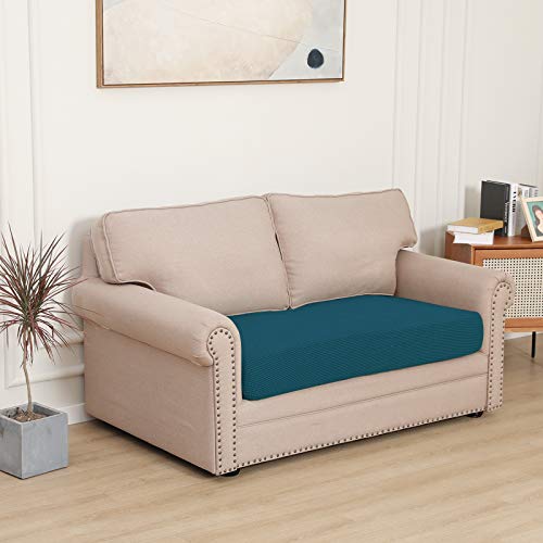 Image of Easy-Going Stretch 1 Piece Loveseat Couch Cushion Cover for Sofa
