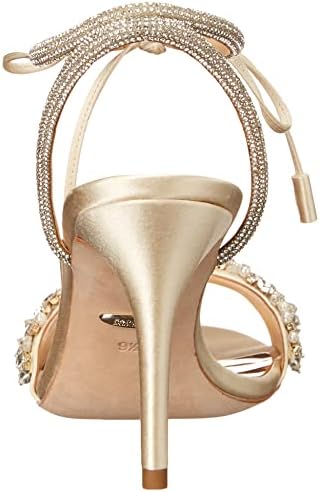 Badgley Mischka Women's Kaycee Heeled Sandal, Ivory Satin, 6 | Image 2