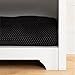South Shore Vito 1-Drawer Nightstand, Pure White with Matte Nickel Handles