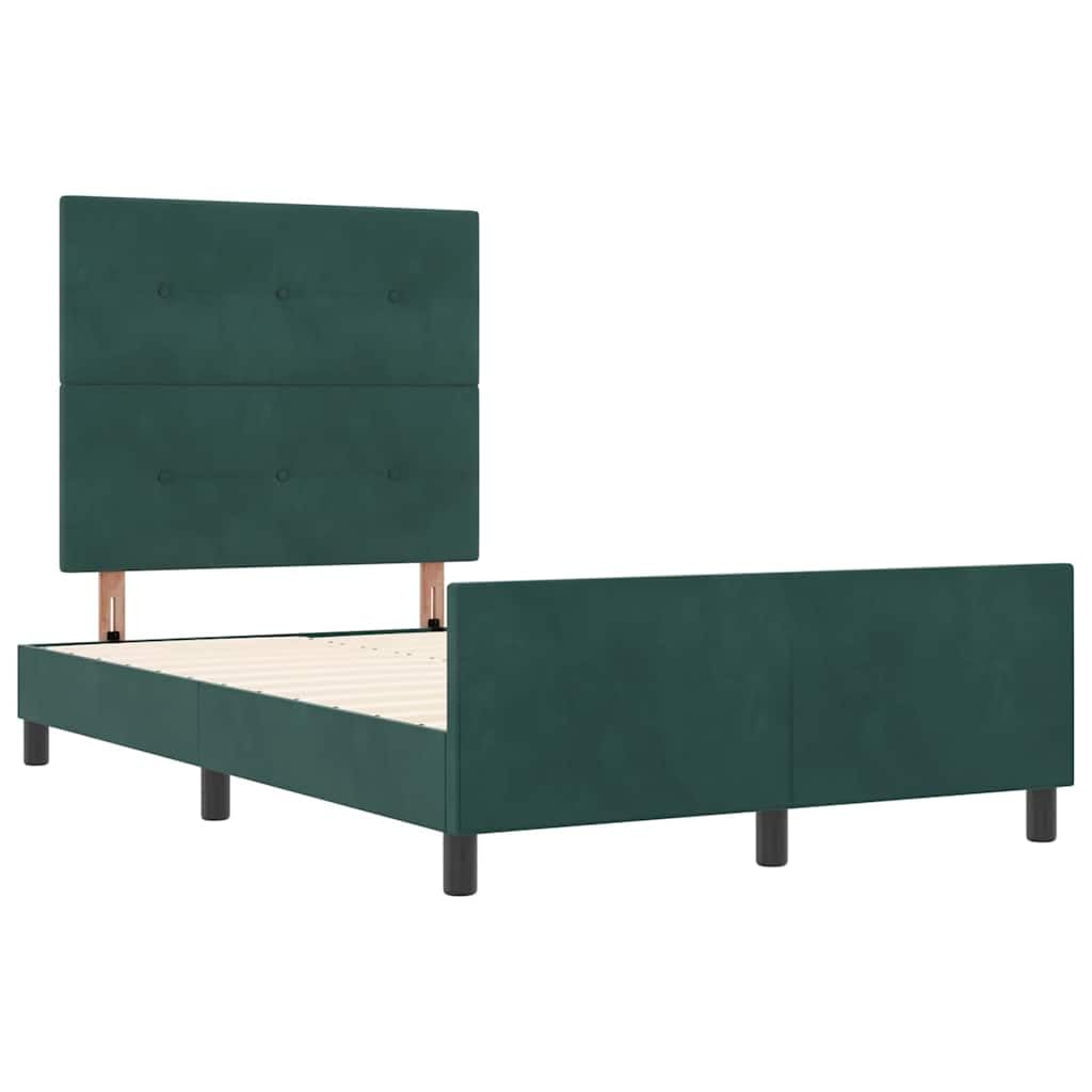 Velluto premium e legno massello Modern Box rettangolare 120x190 cm Verde