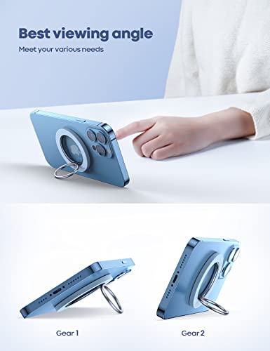 Magnetic Phone Ring Holder For Magsafe - Lamicall Magnetic Finger Phone Ring Stand Holder, Magnet Ring Grip, Compatible With Iphone 12 13, Pro, Pro Max, Mini, Mag Safe Accessories, Sky Blue #TOP4