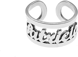 Ring with Name Sterling Silver Personalised Adjustable Finger – Original Gift for Women