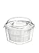 Produktbild Premier Housewares 0806628 4.4 Litre Salad Spinner, PP - Polypropylene, White