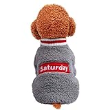 [Yindaity] 犬服 ボア フリース パーカー ペット服 犬の服 洋服 秋冬 中小型犬 二本足 暖かいセーター 可愛い 柔らかい ファッション 小中型犬服人気 ペット用品 防寒 裏ボア コート 脱毛保護 春秋冬服 お散歩お出かけウェアに 記念撮影(グレー,S)