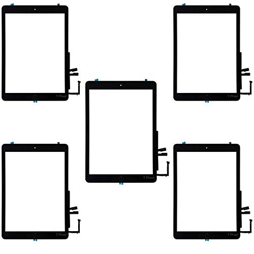 T Phael Black Pack of 5 Touch Screen Digitizer Repair Kit for iPad 9.7