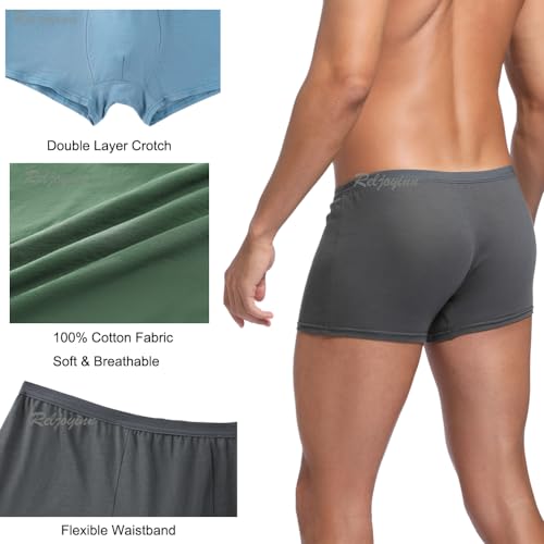 Mens Disposable Underwear for Fitness Hotel Spa Hospital Stays, 100% Cotton Boxer Briefs Multicolor(6Pack)3