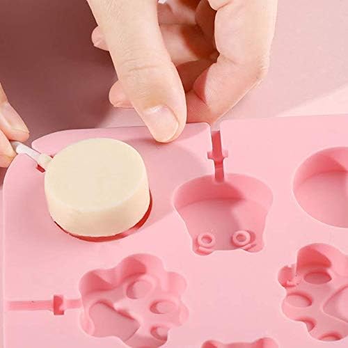 Miniatura 4 de Molde de fondant en forma de animales creativos, piruleta y pata de gato, molde de silicona para pastel de caramelo de chocolate, herramientas de