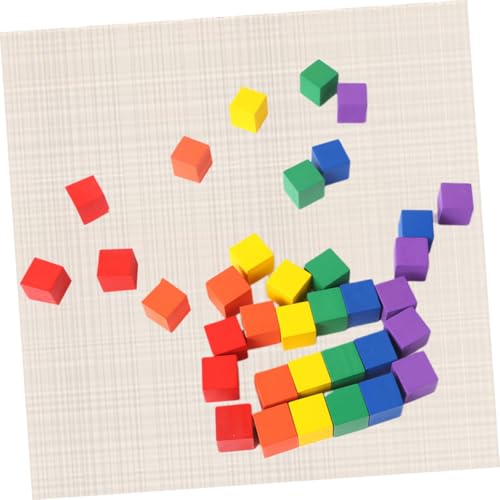 Petit cube carré bois aide pédagogique pour tri et calcul - 7