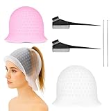 Strähnchenhaube, 6-Teiliges Set Mit Strähnchenhaube, Stahlnadeln Und Färbekämmen, Ideal Für DIY Strähnchen Selber Machen Und Präzise Haarfärbung, Aus Hochwertigem Silikon