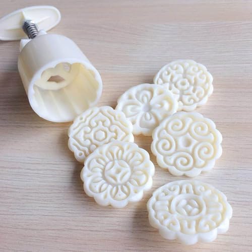 Mondkuchen Form 50g Blume 3D Mooncake Form Mould Cookie Stamp Keksstempel – Ansicht 3