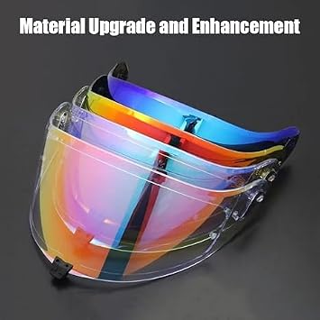 Motorcycle Helmet Visor for OGK Kabuto-5, Scratch-Resistant Protective Motorcycle Face Shield, Anti-Fog Replacement Face Shield Lens Accessories,I Revo Silver