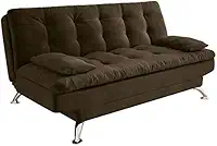 Sofá-Cama 3 Lugares Casal Premium II Suede Café