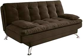 Sofá-Cama 3 Lugares Casal Premium II Suede Café