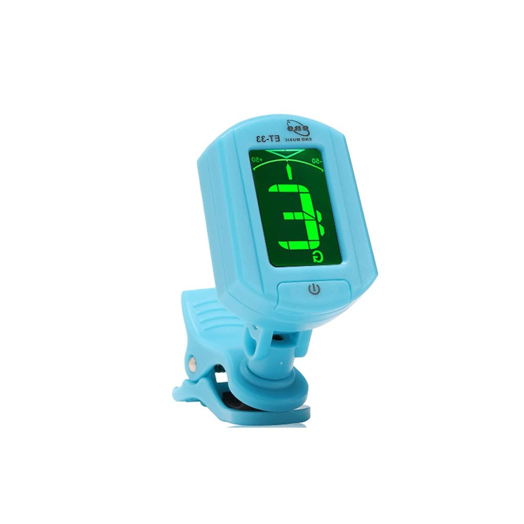 JJJ Clip del sintonizzatore G, B, V, U, 12 Sintonizzatore temperato/Ukulele/Chitarra/Basso/Violino (Size : Blue)