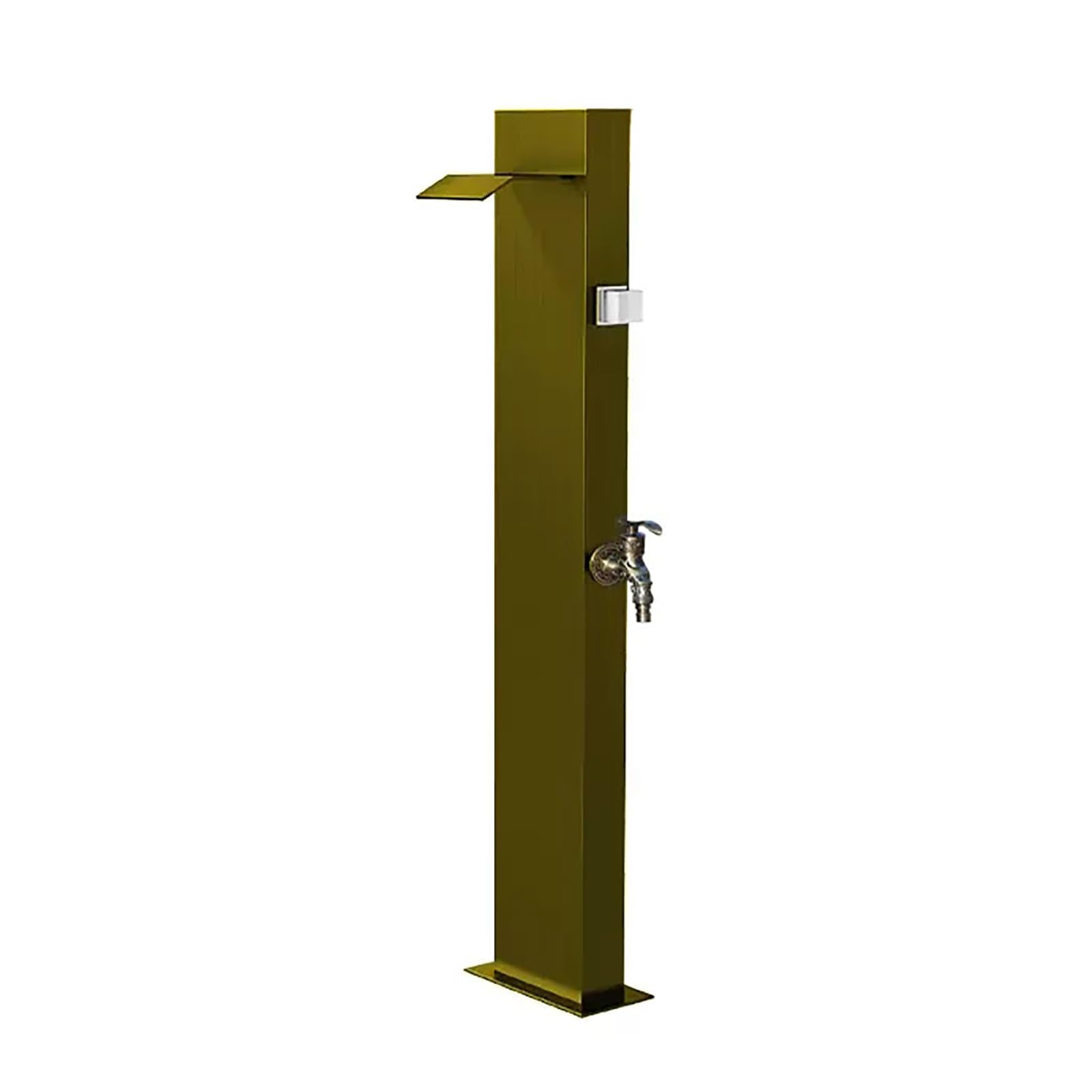 ZYCHSJXA Freestanding Garden Water Column with Faucet - Outdoor Floor Mount Tap, Irrigation Fountain Post, Anti-Freeze Yard Dispenser Hydrant (Green) for Gardens & Patios