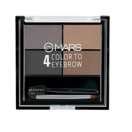 MARS 4 in 1 Eyebrow Powder Cake with Angled Eyebrow Brush and Spoolie | Long Lasting & Waterproof | (8g) - Image 6