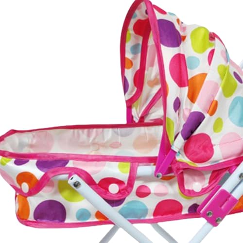 Dickly Puppenwagen, Rollenspiel-Simulations-Kinderwagenspielzeug mit Baldachin für Rollenspiele im Freien – Bild 6