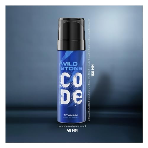 WILD STONE CODE Titanium Long Lasting No Gas Body Perfume For Men, 150Ml, Spray - Image 6