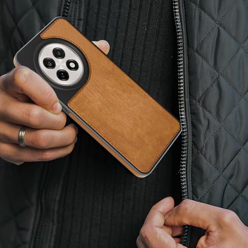 Image of A rtistque Premium Pu Leather Back Cover Case for OnePlus 13R | Inner Fabric |Smooth Hand Feel | Drop Protection | Raised Camera Edge | Stylish Design | OnePlus 13R Back Cover - Brown