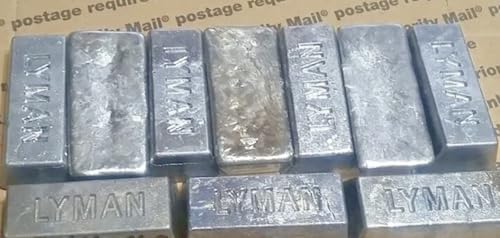 Ly #2. Lead, Tin, Antimony Alloy Ingot for Reloading by Rock Shot Products, 10 Pounds Total, Bullet Casting Alloy 90% Lead, 5% Tin, 5% Antimony.