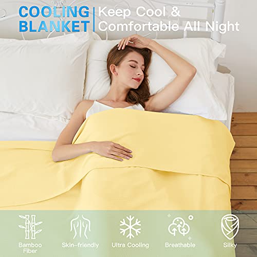 Image of AmyHomie Cooling Blanket 79 inchx91 inch, 100% Rayon Derived from Bamboo